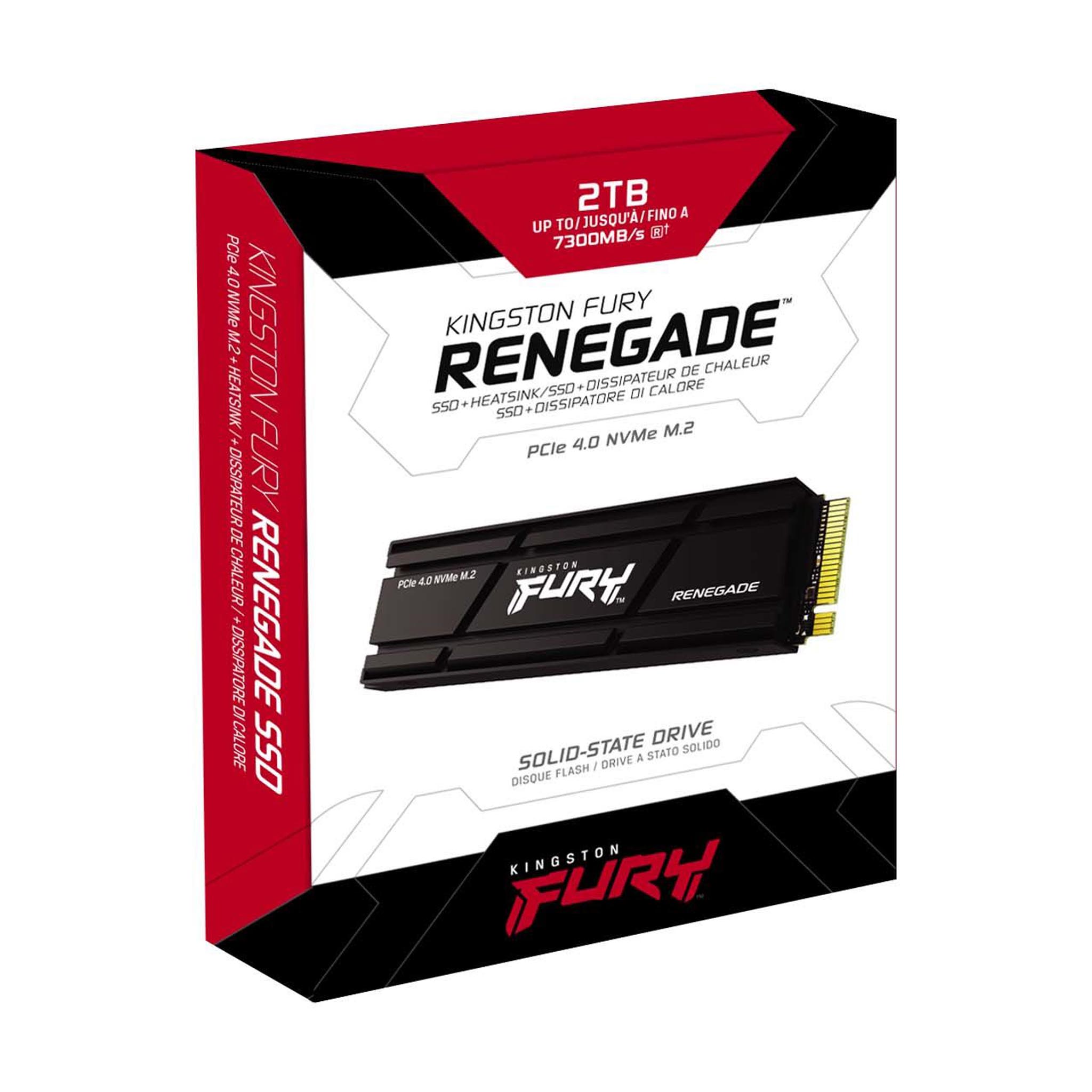 Kingston FURY Renegade 2TB PCIe 4.0 NVMe M.2 SSD FOR PC / PS5 WITH Heatsink Kingston FURY Renegade 2TB PCIe 4.0 NVMe M.2 SSD FOR PC / PS5 WITH Heatsink